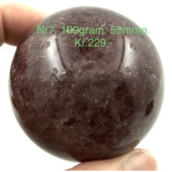 Jordbr kvarts kugle-7