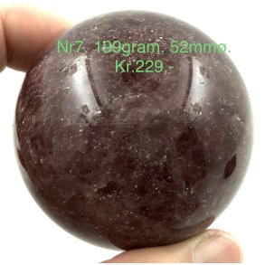 Jordbr kvarts kugle-7