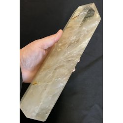 Stor bjergkrystal og citrin kvarts trn 2kg. 28cm. 