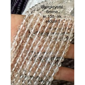 Bjergkrystal. 6mm. 