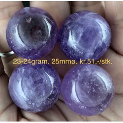 Ametyst sm kugle 23-24gram. 25mm. 