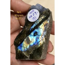 Labradorit 1/2 poleret og 1/2 r�-1