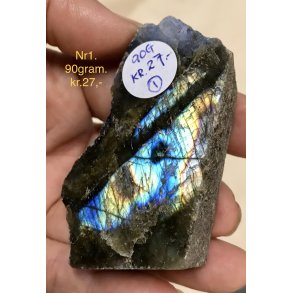 Labradorit 1/2 poleret og 1/2 r�-1