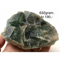 Grn flourit kubus klynge. 632gram. 