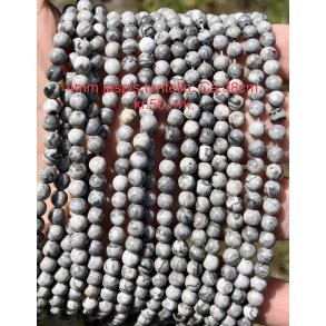 Jaspis turitella perle. 4mm. Ca.38cm. 