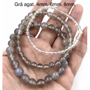 Agat gr. 4,6,8mm. 16-20cm. 
