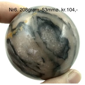 Pink zebra jaspis kugle-6