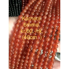 Karneol rd. 6mm. 