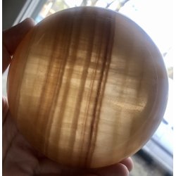 Gul calcit skl/skebr. Ca. 450gram. 12cm. 