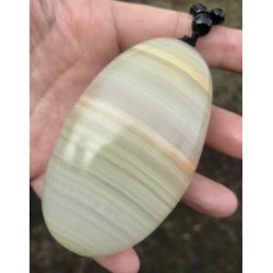 Gr�n calcit h�ndstykke. Ca.200gram. 9cm.