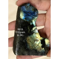Labradorit 1/2 poleret og 1/2 r�-19