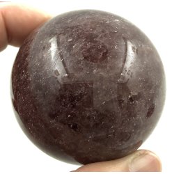 Jordbr kvarts kugle-7