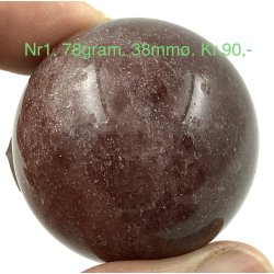 Jordbr kvarts kugle-1