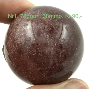 Jordbr kvarts kugle-1