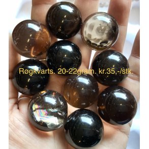 Sm rgkvarts kugle. 20-22gram. 