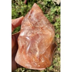 Hematoid kvarts / ild kvarts flamme, 842gram. 