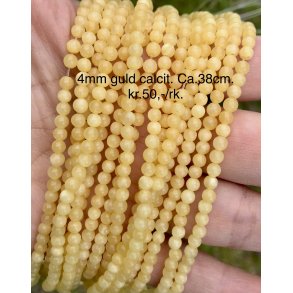 Calcit gul. 4mm. Ca.38cm. 