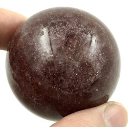 Jordbr kvarts kugle-2