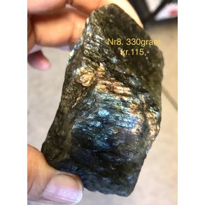 Natur r� sm� labradorit stykke-18