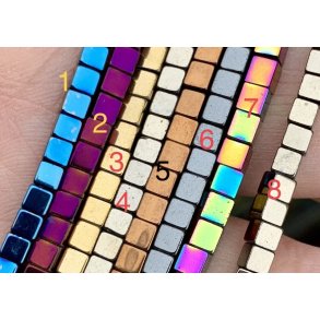 3x3mm 4kant hematit perle-1