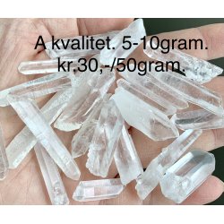 A kvalitet R bjergkrystal stav, 5-10gram./50/gram. 