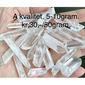A kvalitet R bjergkrystal stav, 5-10gram./50/gram. 