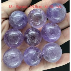 Ametyst sm kugle 18-19gram. 23,5mm. 