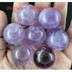 Ametyst sm kugle 20-21gram. 24mm. 