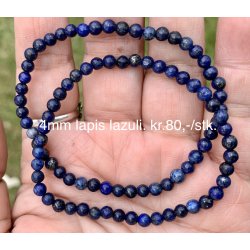 Lapis lazuli armb�nd. 4,6,8mm perle. 16-20cm. Frit valg.