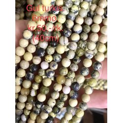 Turkis gul. 6mm. 