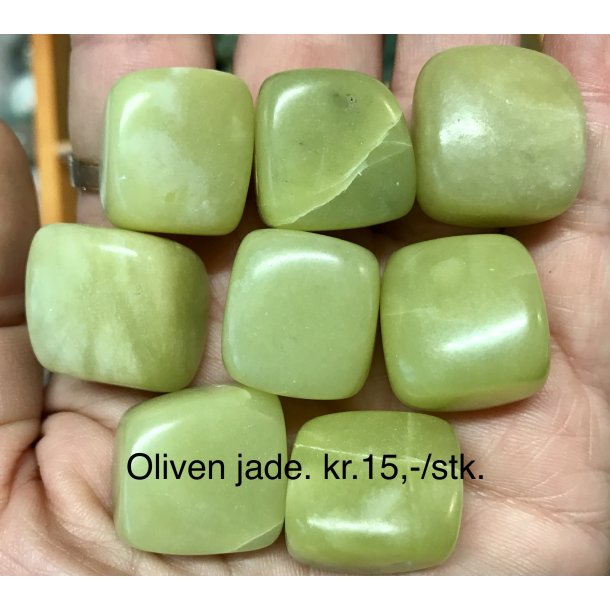 Oliven jade lommesten