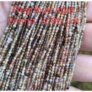 Agat regnbue. 2mm. 