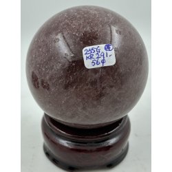 Jordbr kvarts kugle-4