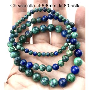 Chrysocolla. 4,6,8mm. 16-20cm. 