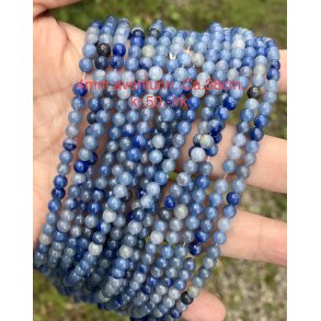 Aventurin bl. 4mm perle. Ca.38cm. 