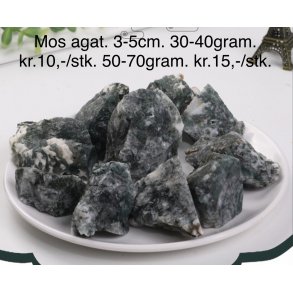 Natur r Mos agat. 3-5cm. Ca. 60gram. 