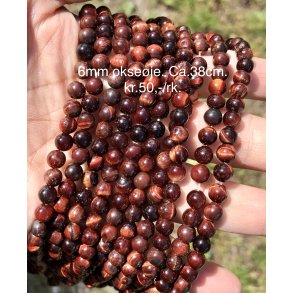 Okseje perle. 6mm. Ca.38cm. 