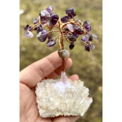 Krystal tr-bjergkrystal fod+ametyst