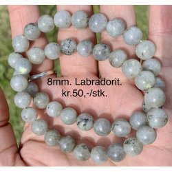 Labradorit armbnd. 4,6,8,10mm. 16-20cm. 