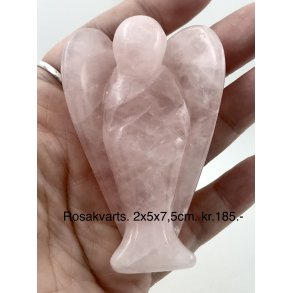 Rosakvarts engle. 2x5x7,5cm