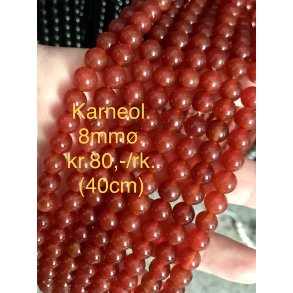 Karneol rd. 8mm. 