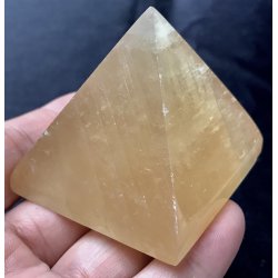 Honning calcit pyramide-10