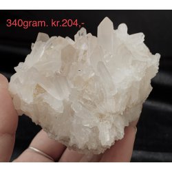 Stor bjergkrystal klynge 340gram. 