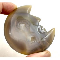 Druzy agat/ametyst m�neansigt-15