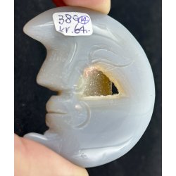 Druzy agat/ametyst m�neansigt-14