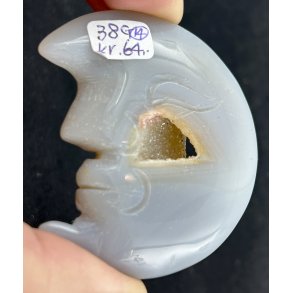 Druzy agat/ametyst m�neansigt-14