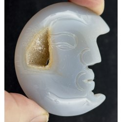 Druzy agat/ametyst m�neansigt-14