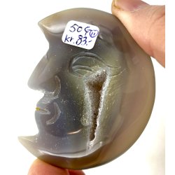 Druzy agat/ametyst m�neansigt-11