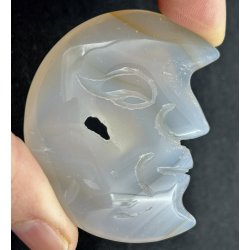 Druzy agat/ametyst m�neansigt-20