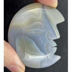 Druzy agat/ametyst m�neansigt-17